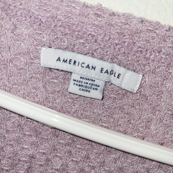 American Eagle size Medium comfortable blush pink dusty rose long sleeve tee - Picture 2 of 2